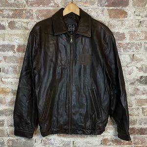 Jos a bank leather jacket